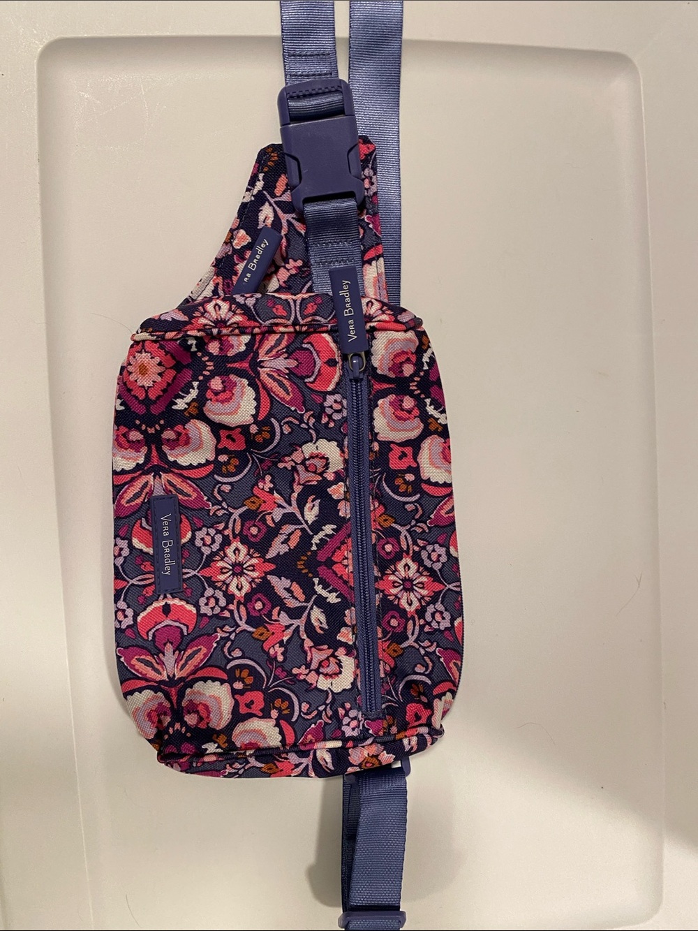 Vera Bradley purple Pink Floral small belt bag  Fanny pack adjustable strap